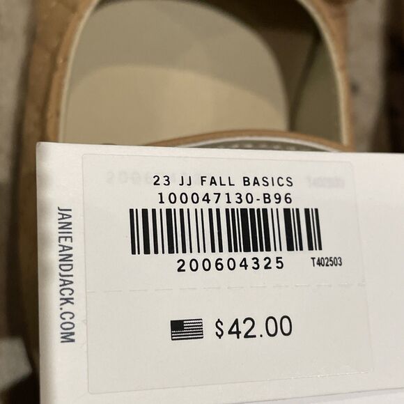 Janie And Jack Tan Faux Suede Quilted Ballet Flats Infant Size 18-24 Months - Picture 7 of 12